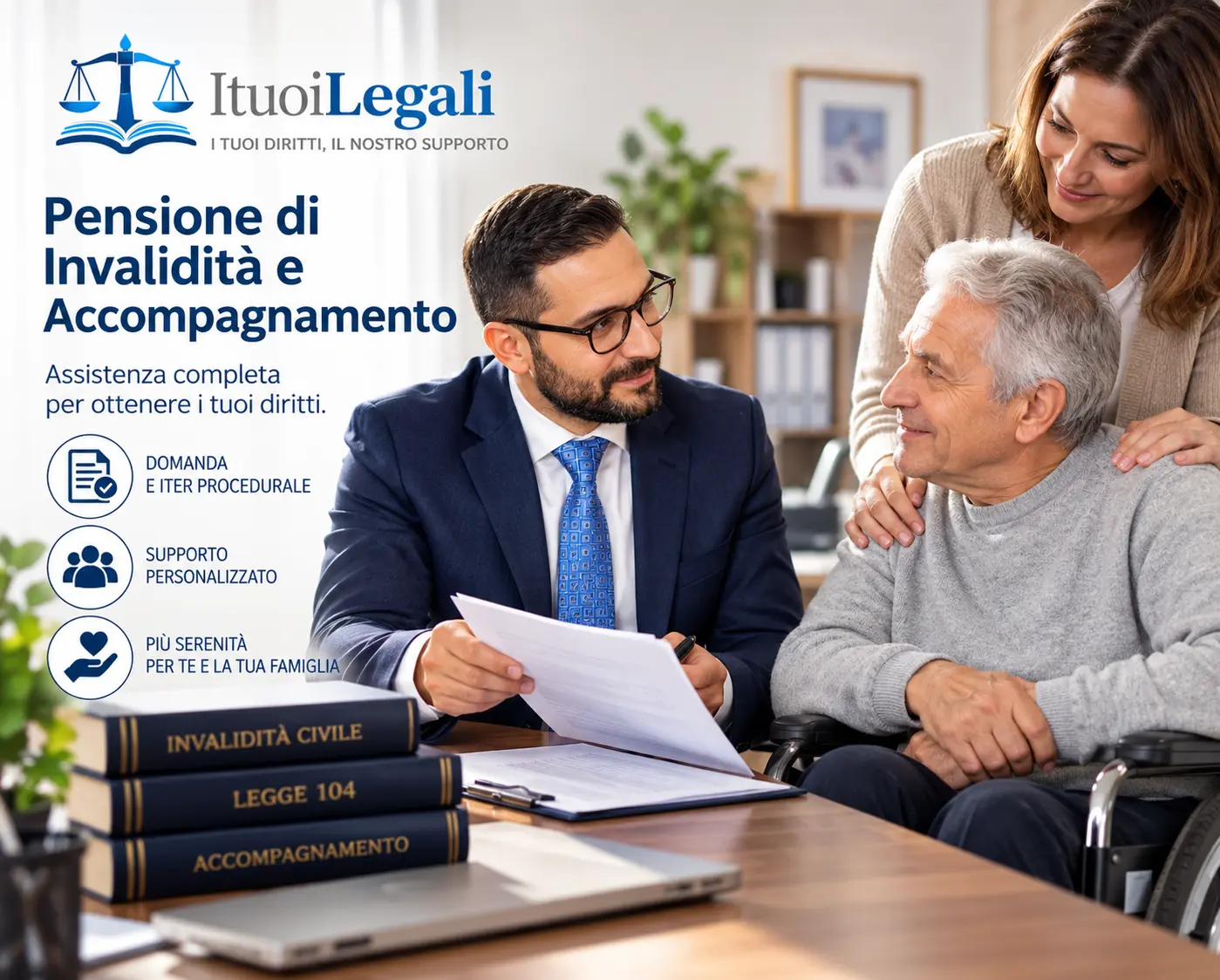 Pensione di invalidità e accompagnamento